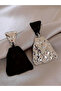 Hammered Drop Earrings - 3