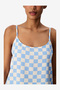 Women's Blue Sleeveless Viscose Pyjama Set with Shorts - 3
