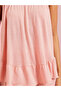 Pink Solid Strappy Cami Top and Pants Pyjama Set - 4