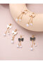 Girls Set of 3 - Butterfly Knot Pearl Earrings Set - 2