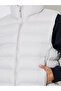 White Solid High Neck Zip-Up Padded Vest - 5