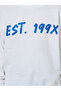 Boys White Graphic Print Sweatshirt and Blue Side Striped Joggers - 4