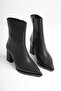 Women's Pointed Toe Black 7.5 cm Thick Heeled Winter Boots