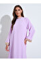 Lilac Long Sleeves Maxi Jalabiya with Gold Embroidery - 2