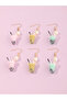 Girls Set of 3 - Pearl Milk Tea Design Earrings - 4