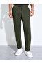 Men Green Plain Pintuck Joggers