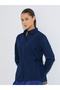 Navy Blue Solid Tie-Up Waist Details Regular Fit Shirt - 3