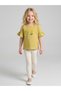 Girls Mustard Sunflower Embroidery Ruffle Sleeves T-Shirt By Juniorloom - 4
