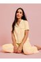 Yellow Checked Pocket Detail Shirt and Straight Pants Pyjama Set