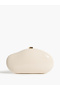 Off-White Patent Hardcase Clutch with Chain Strap - 2