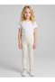 Girls Cream Ribbed Full Length Leggings By Juniorloom