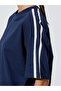 Navy Blue Side Striped T-Shirt and Wide Leg Joggers Set - 4