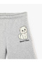 Ruffled Three-Thread Cat Print Wide-Leg Sweatpants - 3