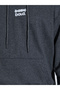 Charcoal Minimal Chest Print Relaxed Fit Hoodie - 4