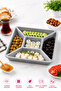 5-Compartment Breakfast Serving Container with Lid – 24 cm