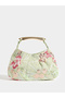 Floral Sequin Mini Handbag with Bar Handle - 2