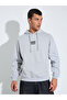 Minimal Chest Print Relaxed Fit Hoodie - 3