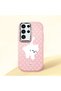 Samsung Galaxy S24 Ultra Compatible Shock-Absorbing Camera Protected Pink Silicone Case Cat