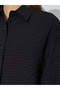 Black Textured Shirt and Trousers Co-ord Set - 4