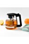 Tea Pot 2000 Ml With Steel Filter (glass) 6464, Clear, Borosilicate Glass - 4