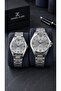 Steel Strap Calendar Dial 3 Atm 2 Year Warranty Lover's Combination Couple's Watch Dk.Cf.Erk - 3