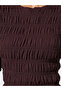 Brown Solid Smoked Details A-Line Maxi Dress - 4