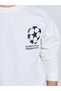 Teen Boys Off White Graphic Print Long Sleeves Sweatshirt and Shorts Set - 3