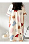 Graphic Print Sleep T-Shirt Dress - 2