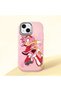 Pink Silicone Case with Camera Protection Compatible with iPhone 15 Shock-Absorbing
