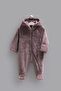 Mountei̇n Girl Plush Jumpsuit for Ages 1-9 - Mürdüm - 2