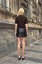 Rose Buttoned Short Sleeve Knitwear Blouse Brown - 4