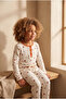 Children's Lovely Winter Patterned Ecru Pajama Set - 4