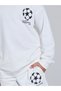 Teen Boys Off White Graphic Print Long Sleeves Sweatshirt and Shorts Set - 8