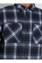 Multi-Color Checked Pocket Details Oversized Shacket - 4
