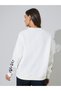 Off White Embroidered Regular Fit Sweatshirt - 5