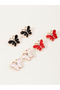 Girls Set of 3 - Butterfly Stud Earrings - 3