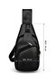 Men's Cross Shoulder Bag Leather Look Multi-Compartment Adjustable Strap Daily Body Bag – Black Tan Burgundy - 2