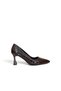 Women's Stiletto Crocodile Brown Shiny Pointed Toe Medium Heel F701 - 5