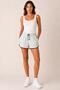 Contrast Piping Lace-Up Sports Shorts