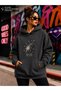 Women's Polar Star Graphic Printed Hooded Kangaroo Pocket Cotton Casual Sweatshirt
