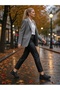 Women's Genuine Leather Orthopedic Sole Elastic Buckle Slip-On Shoes - 6