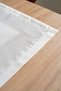 Pearl Elegance Cream Color Jacquard Seamless Fabric 100% Polyester Runner (40X160Cm) - 2