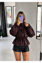 Drawstring Studded Double-Breasted Leather Jacket - 3