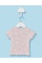 Infant Girls Lilac Allover Printed Rib T-Shirt - 4