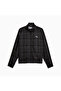 T7 Relaxed Tartan Woven Men's Black Jacket - 4