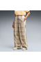 T7 Tartan Woven Women's Gray Trousers