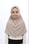 Girl's One-Piece Hijab - Ready-To-Wear Hijab Scarf - Practical Snap-On Hijab |   Flexible Sandy Fabric Daily & Prayer Headscarf (6-11 Years)