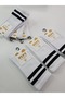 Pack of 6 Black and White Cotton Striped Unisex Long College Socks – Washable, Scented, Seamless Toe - 3