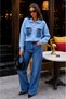 Women's Zippered Knitwear Sweater – Oversized Cardigan with Jean Pocket Detail