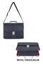 Men's Handbag 15.6 Inch Laptop Briefcase with 5 Compartments Waterproof Shoulder Strap - 4